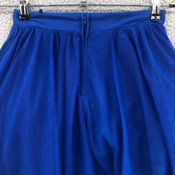 Jodi Kristopher Dress Womens 1 Jrs Blue Gold Lace Dance 2 Piece Sparkle Cocktail - Picture 11 of 16